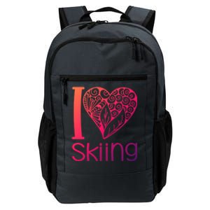 I Love Skiing For Ski Lovers Gift Daily Commute Backpack