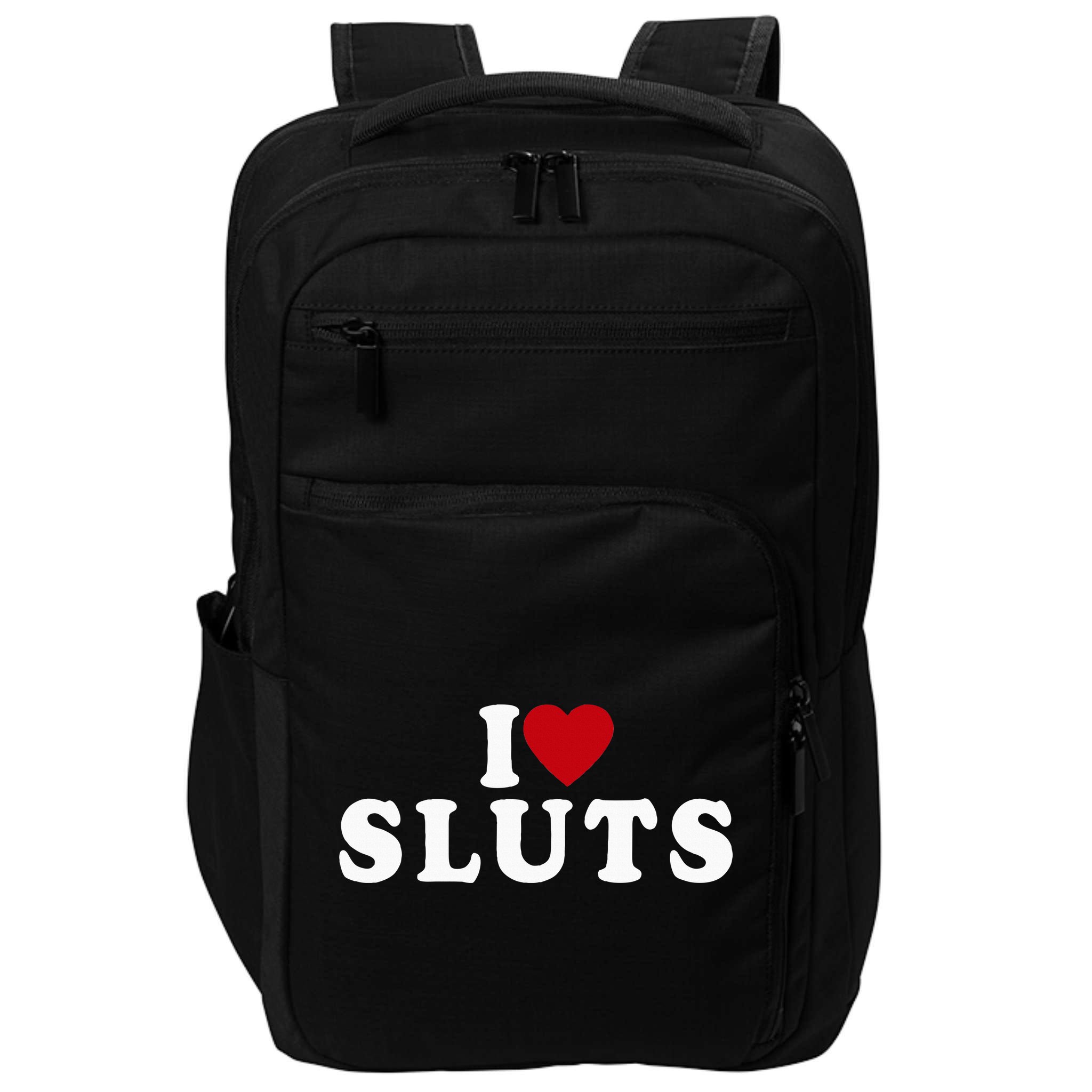 I Love Sluts Heart Impact Tech Backpack