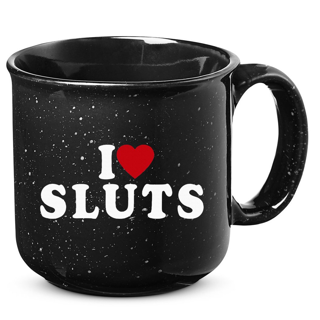 I Love Sluts Heart 15oz Campfire Ceramic Mug