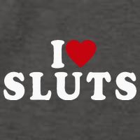 I Love Sluts Heart Vector Backpack