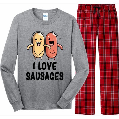 I Love Sausages Gift Long Sleeve Pajama Set