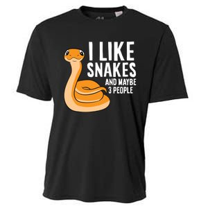 I Like Snakes And Maybe 3 People Snake Reptile Lover Cooling Performance Crew T-Shirt