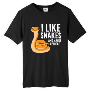 I Like Snakes And Maybe 3 People Snake Reptile Lover Tall Fusion ChromaSoft Performance T-Shirt