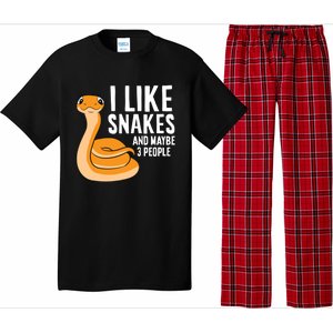 I Like Snakes And Maybe 3 People Snake Reptile Lover Pajama Set