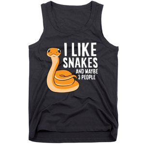 I Like Snakes And Maybe 3 People Snake Reptile Lover Tank Top