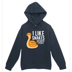 I Like Snakes And Maybe 3 People Snake Reptile Lover Urban Pullover Hoodie