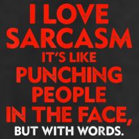 I Love Sarcasm It’s Like Punching People In The Face Funny 25L Jumbo Tote