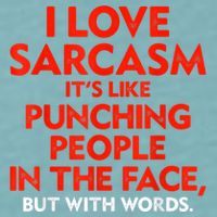 I Love Sarcasm It’s Like Punching People In The Face Funny Sueded Cloud Jersey T-Shirt
