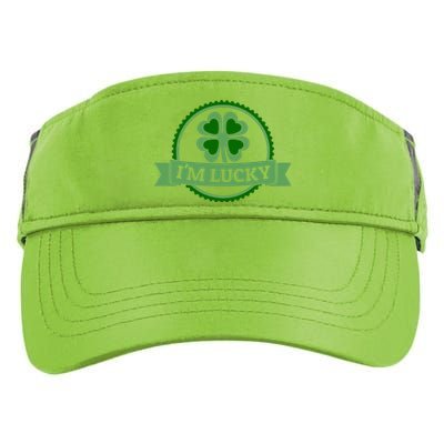 I'm Lucky Shamrock Gift For St Patrick's Day Adult Drive Performance Visor