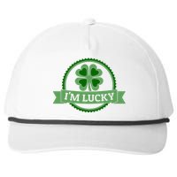 I'm Lucky Shamrock Gift For St Patrick's Day Snapback Five-Panel Rope Hat