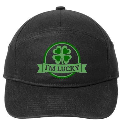 I'm Lucky Shamrock Gift For St Patrick's Day 7-Panel Snapback Hat