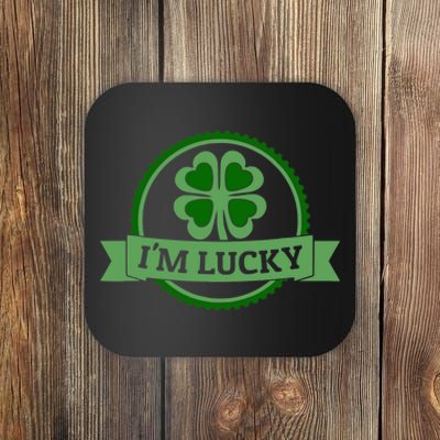 I'm Lucky Shamrock Gift For St Patrick's Day Coaster