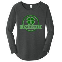 I'm Lucky Shamrock Gift For St Patrick's Day Women's Perfect Tri Tunic Long Sleeve Shirt