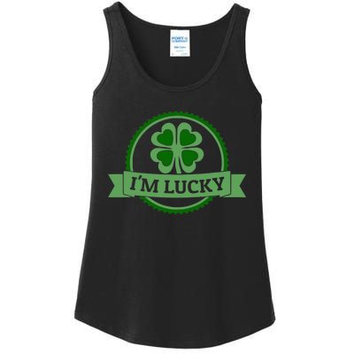 I'm Lucky Shamrock Gift For St Patrick's Day Ladies Essential Tank