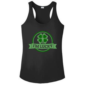 I'm Lucky Shamrock Gift For St Patrick's Day Ladies PosiCharge Competitor Racerback Tank