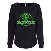 I'm Lucky Shamrock Gift For St Patrick's Day Womens California Wash Sweatshirt