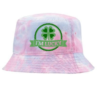 I'm Lucky Shamrock Gift For St Patrick's Day Tie-Dyed Bucket Hat