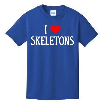 I Love Skeletons I Heart Skeletons Halloween Skeleton Lover Gift Kids T-Shirt