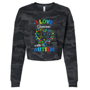 I Love Someone With Autism AwarenessI Love Someone With Autism Awareness Cropped Pullover Crew