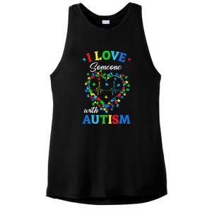 I Love Someone With Autism AwarenessI Love Someone With Autism Awareness Ladies PosiCharge Tri-Blend Wicking Tank