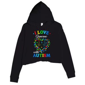 I Love Someone With Autism AwarenessI Love Someone With Autism Awareness Crop Fleece Hoodie