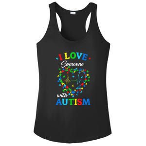 I Love Someone With Autism AwarenessI Love Someone With Autism Awareness Ladies PosiCharge Competitor Racerback Tank