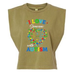 I Love Someone With Autism AwarenessI Love Someone With Autism Awareness Garment-Dyed Women's Muscle Tee