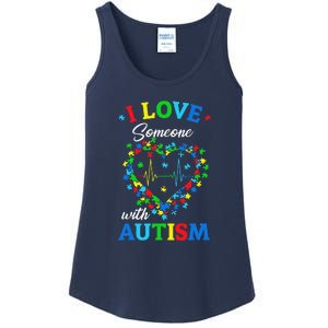 I Love Someone With Autism AwarenessI Love Someone With Autism Awareness Ladies Essential Tank