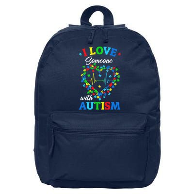 I Love Someone With Autism AwarenessI Love Someone With Autism Awareness 16 in Basic Backpack