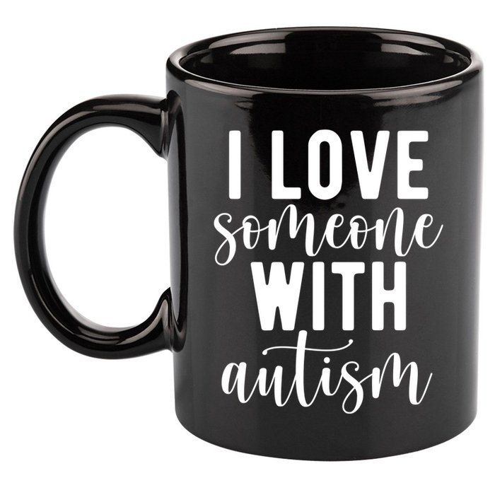 I Love Someone With Autism 11oz C Handle Ceramic Mug
