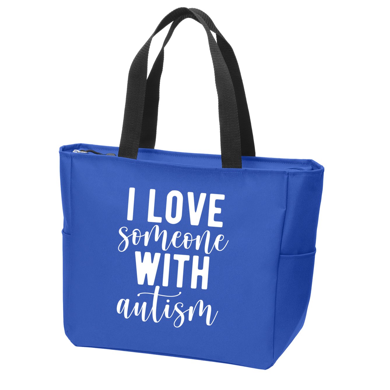 I Love Someone With Autism Zip Tote Bag