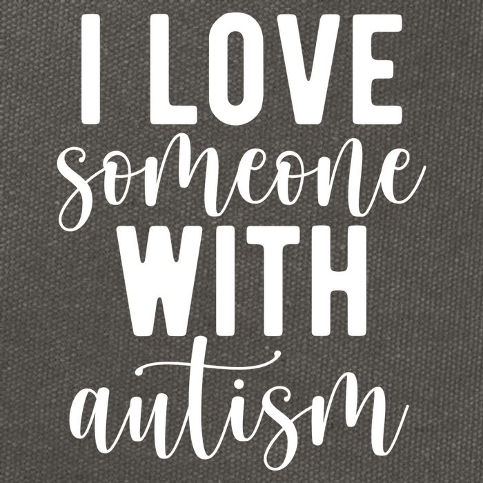 I Love Someone With Autism Cotton Canvas Backpack