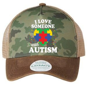 I Love Someone With Autism Awareness Legacy Tie Dye Trucker Hat