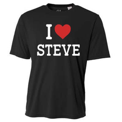 I Love Steve I Heart Steve Funny Gift For Steve Cooling Performance Crew T-Shirt