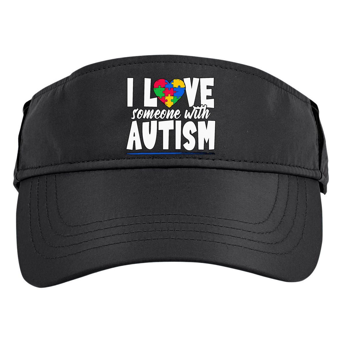 I Love Someone With Autism Awareness Month Adult Drive Performance Visor