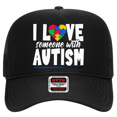 I Love Someone With Autism Awareness Month Trucker Hat