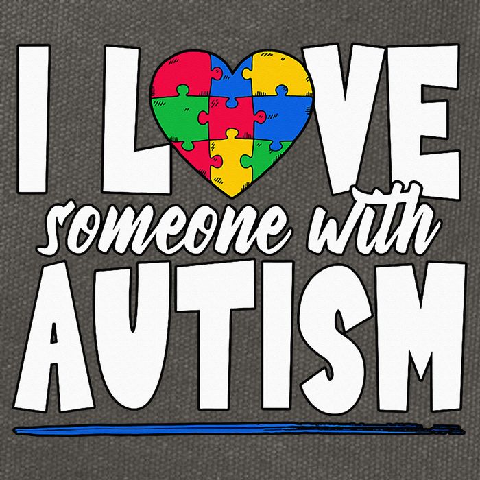 I Love Someone With Autism Awareness Month Cotton Canvas Backpack