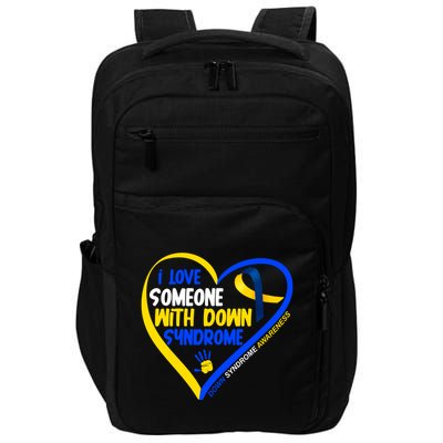 I Love Someone With Down Syndrome Awareness Impact Tech Backpack