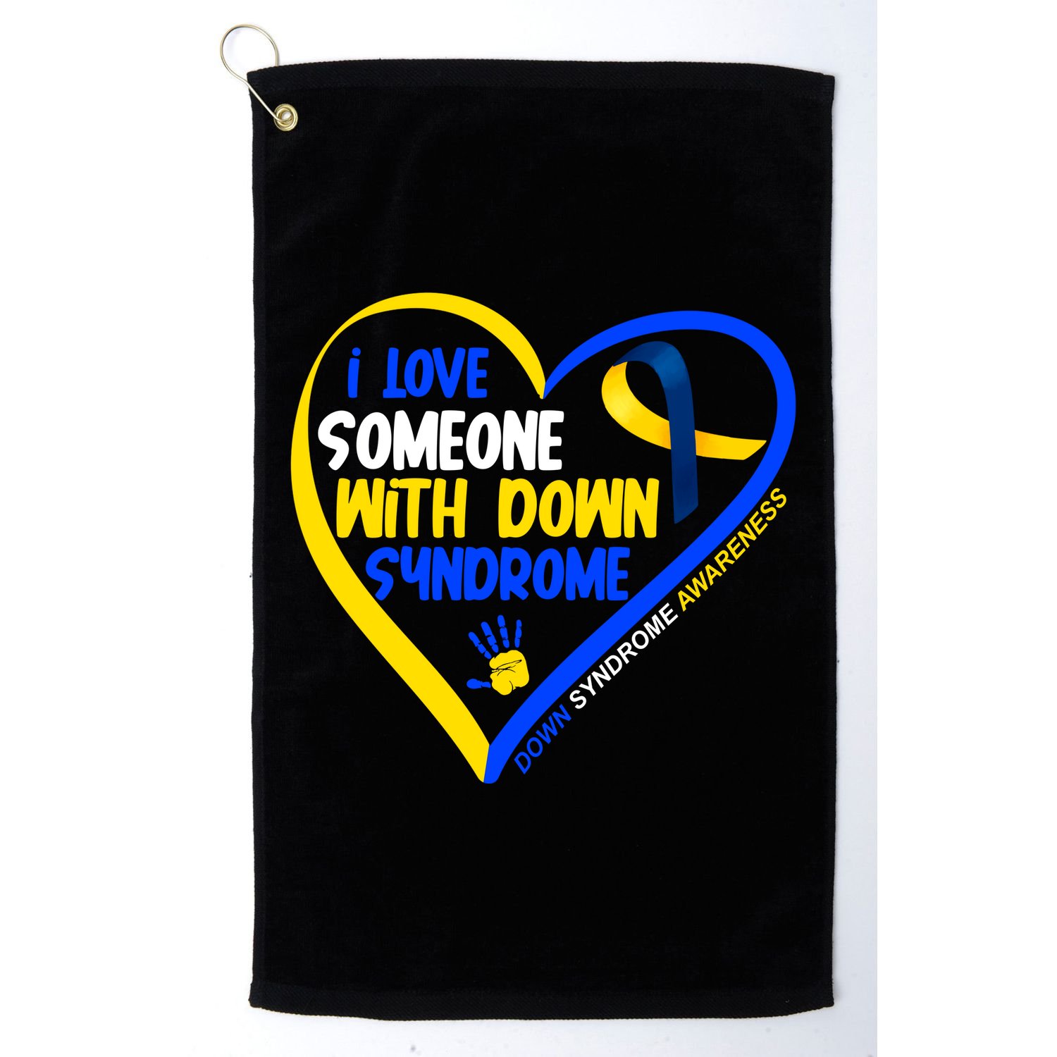 I Love Someone With Down Syndrome Awareness Golf Towel
