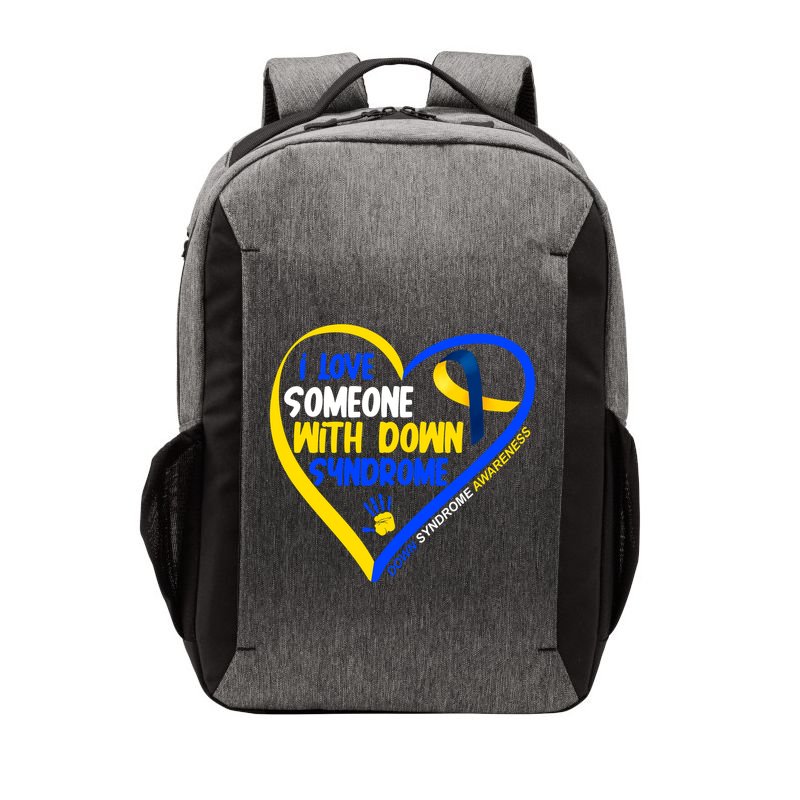 I Love Someone With Down Syndrome Awareness Vector Backpack