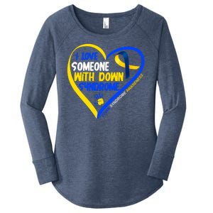 I Love Someone With Down Syndrome Awareness Women's Perfect Tri Tunic Long Sleeve Shirt