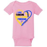 I Love Someone With Down Syndrome Awareness Baby Bodysuit