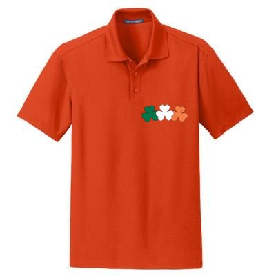 Irish Lucky Shamrock St Patrick Dry Zone Grid Polo