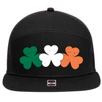 Irish Lucky Shamrock St Patrick 7 Panel Mesh Trucker Snapback Hat