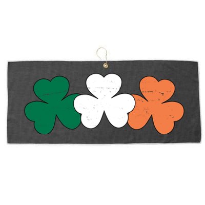 Irish Lucky Shamrock St Patrick Large Microfiber Waffle Golf Towel