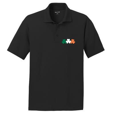 Irish Lucky Shamrock St Patrick PosiCharge RacerMesh Polo