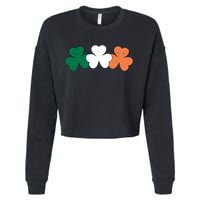 Irish Lucky Shamrock St Patrick Cropped Pullover Crew