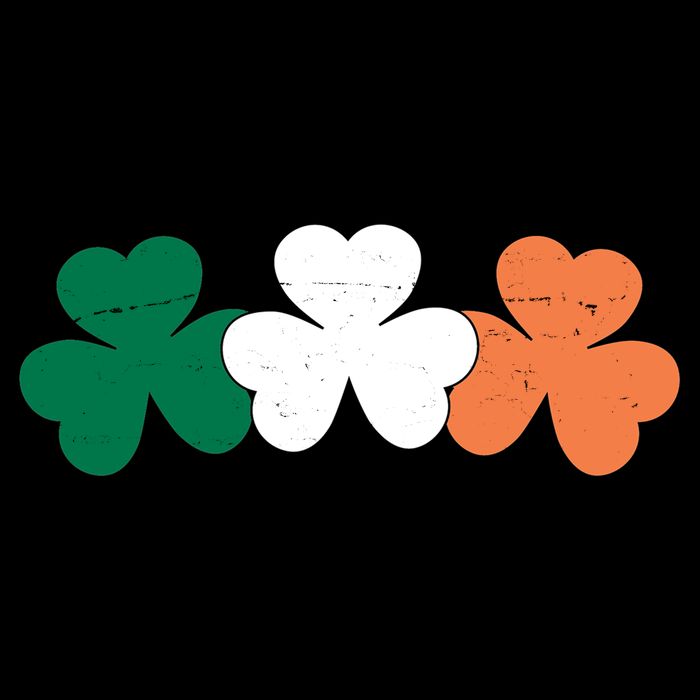 Irish Lucky Shamrock St Patrick Cropped Pullover Crew