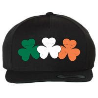 Irish Lucky Shamrock St Patrick Wool Snapback Cap