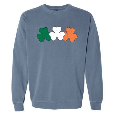 Irish Lucky Shamrock St Patrick Garment-Dyed Sweatshirt